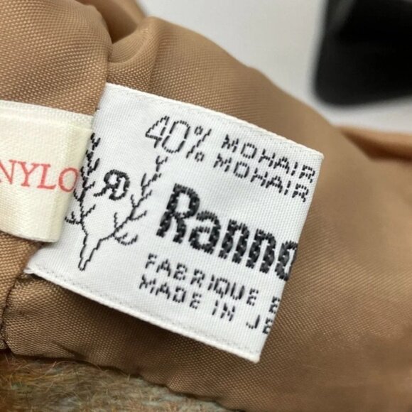 Vintage Rannoch Designs Mohair  Wool Neutral Plaid Hat - Picture 7 of 10